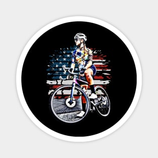 Biker Girl Flag Magnet